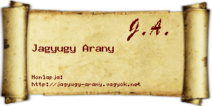 Jagyugy Arany névjegykártya